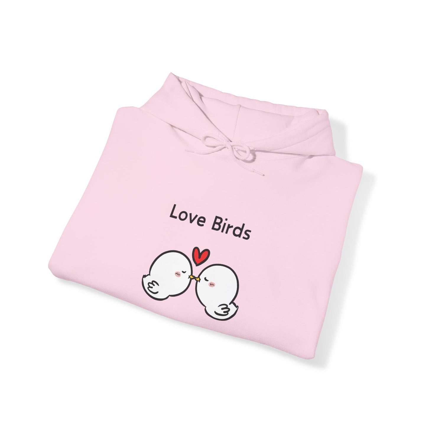 White Canary Love Birds. Unisex Hooded Sweatshirt.
