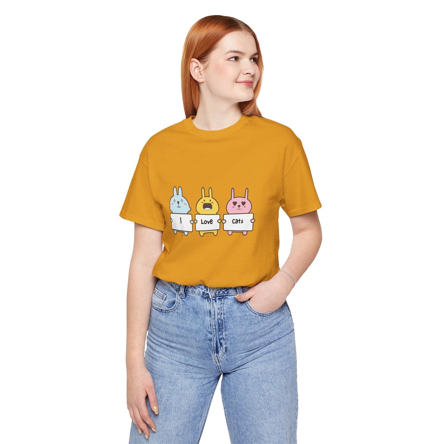 I Love Cats. Women's Unisex Jersey Short Sleeve Tee