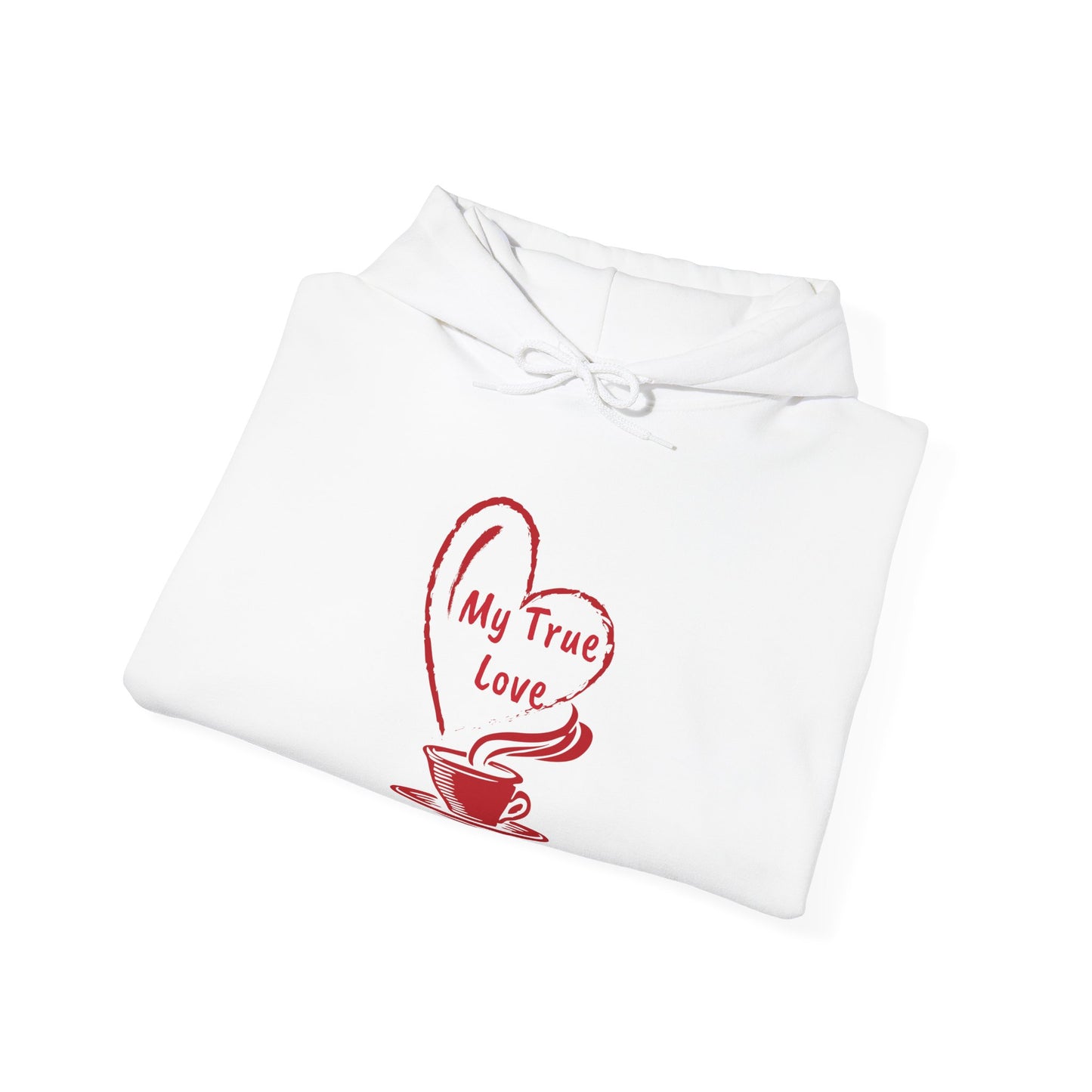I Heart Coffee. Red. Unisex Hooded Sweatshirt.