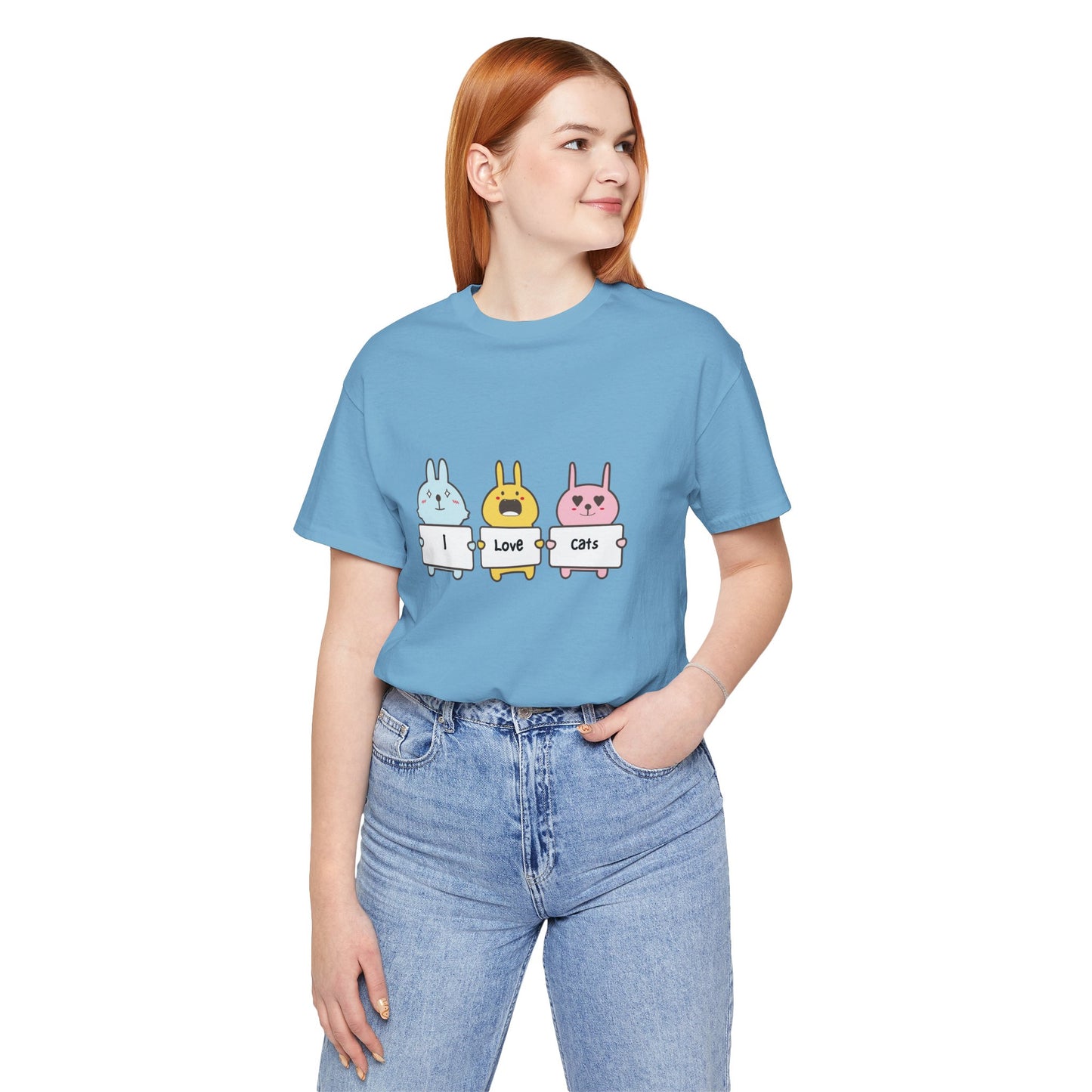 I Love Cats. Women's Unisex Jersey Short Sleeve Tee