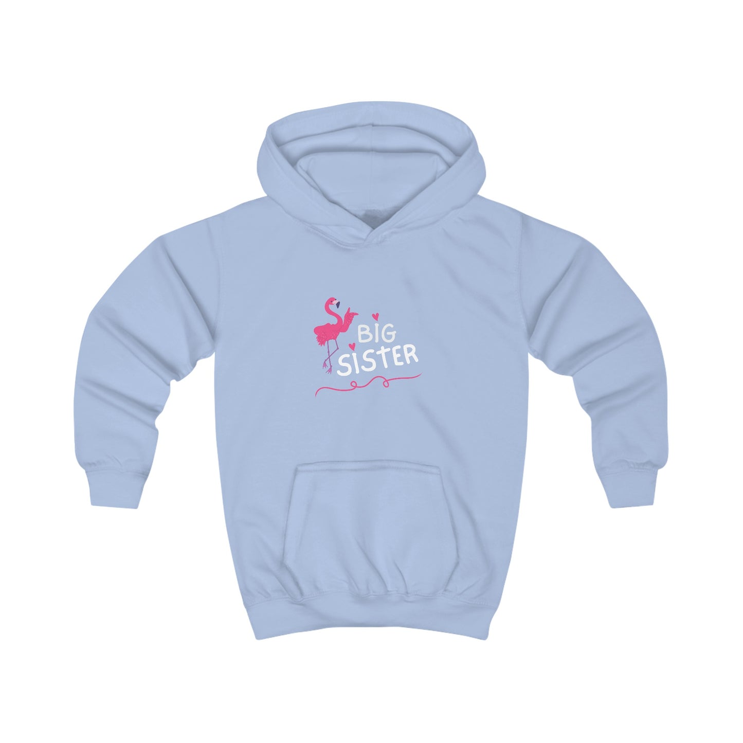 Adorable Big Sister Flamingo. Kids Hoodie