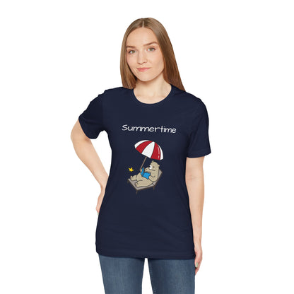 Summertime. Bear.  Unisex Jersey Short Sleeve Tee