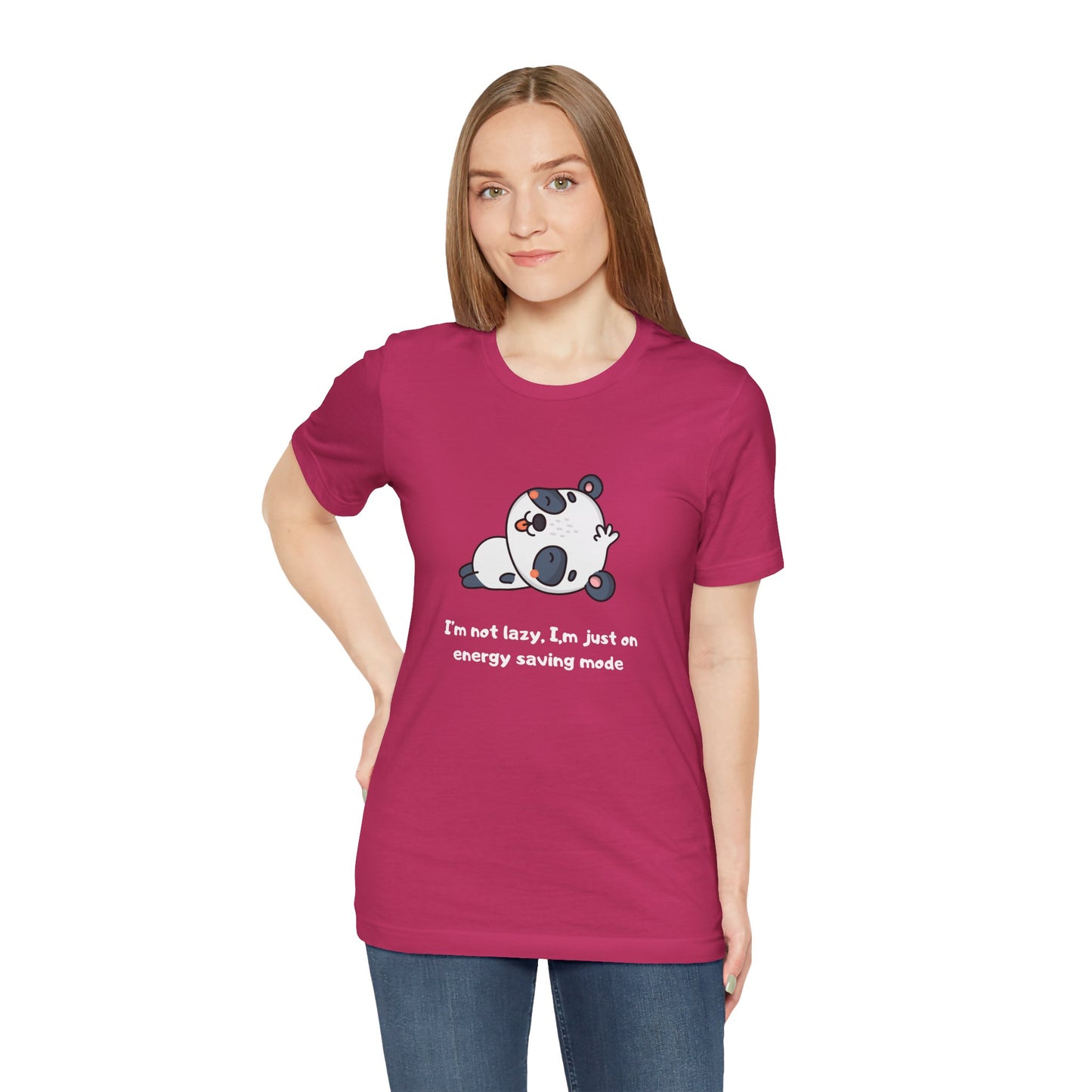 I'm Not Sleeping I'm on Energy Saving Mode. Unisex Jersey Short Sleeve Tee