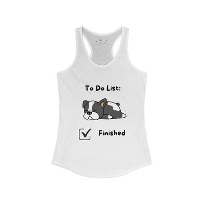 To Do List Finished. Women's Ideal Racerback Tank