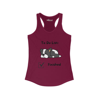 To Do List Finished. Women's Ideal Racerback Tank