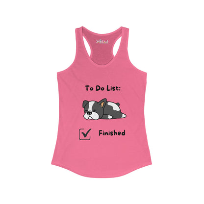 To Do List Finished. Women's Ideal Racerback Tank