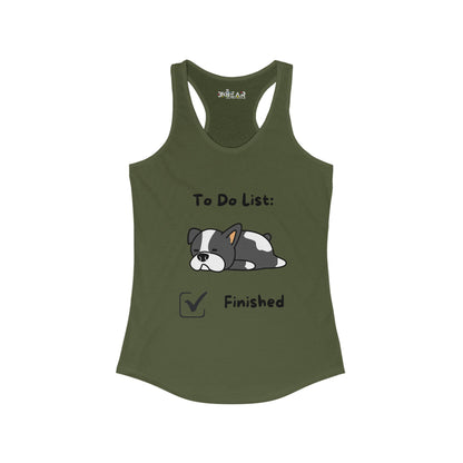 To Do List Finished. Women's Ideal Racerback Tank