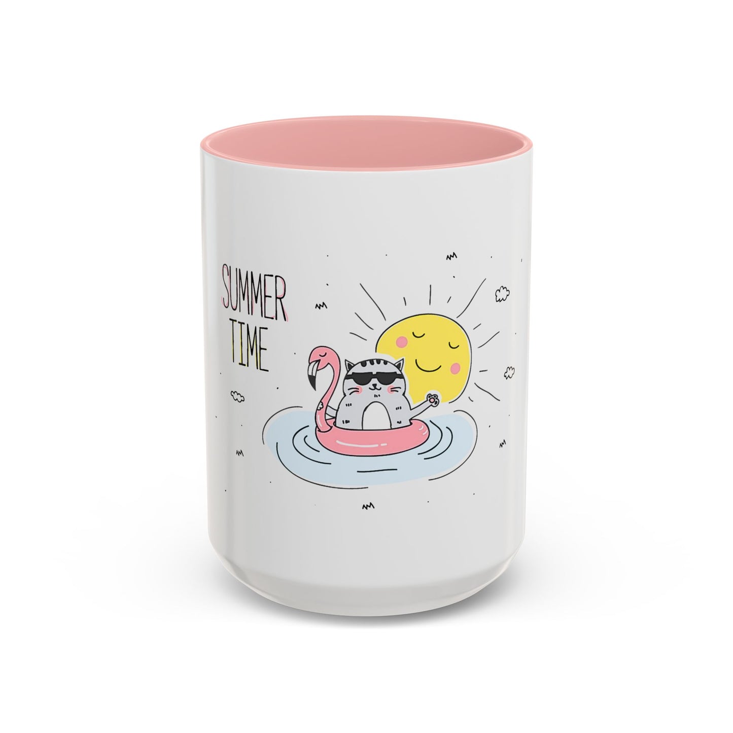 Jingles The Summertime Cat. Accent Coffee Mug, 11oz