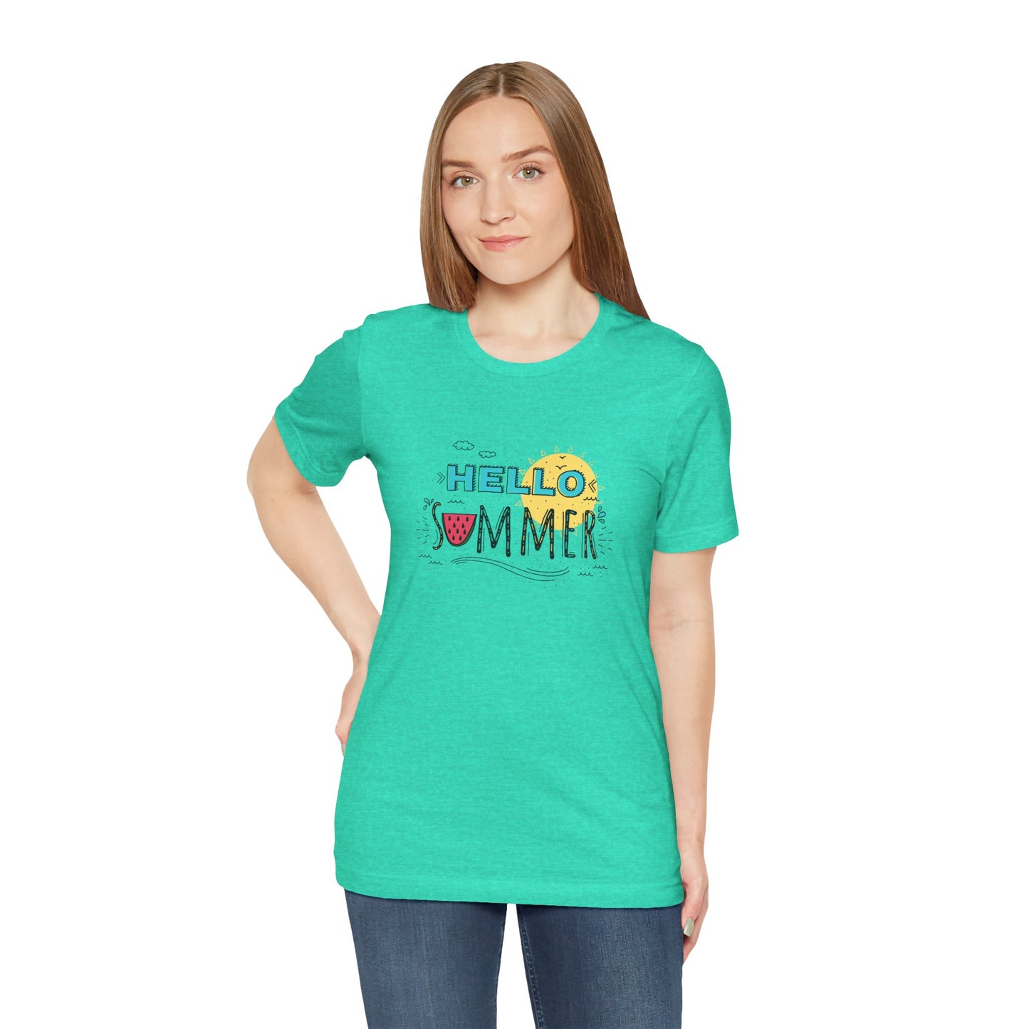 Hello Summer. Unisex Jersey Short Sleeve Tee