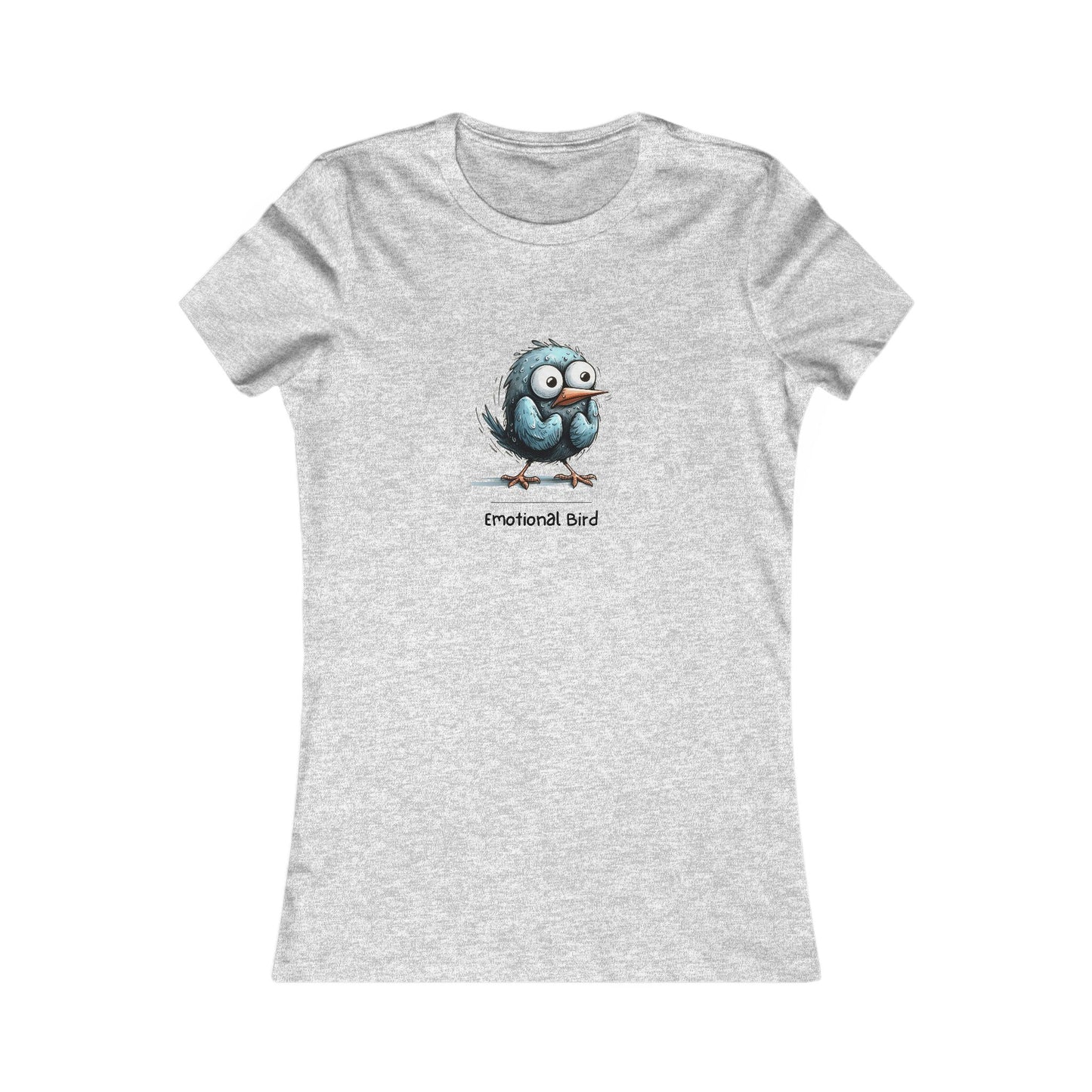 Emotional Bird Graphic Tee – Women’s Slim Fit Cotton Tee