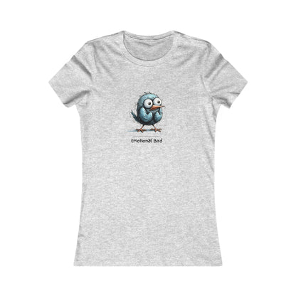 Emotional Bird Graphic Tee – Women’s Slim Fit Cotton Tee