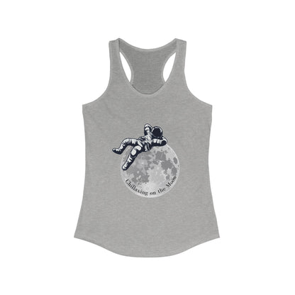 Chillaxing on the Moon. Women's Ideal Racerback Tank