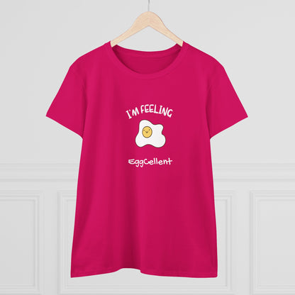 I'm Feeling EggCellent Tee – Women’s Funny Egg Graphic T-Shirt
