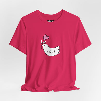 Love. Dove. Unisex Jersey Short Sleeve Tee