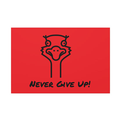 Oscar The Ostrich and JimmyV Never Gave Up. Canvas Gallery Wraps