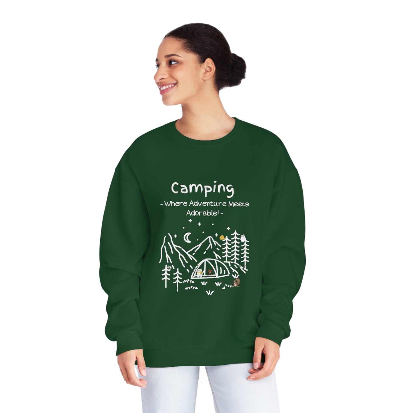 Copy of Camping. Where Adventure Meets Adorable. Unisex NuBlend® Crewneck Sweatshirt