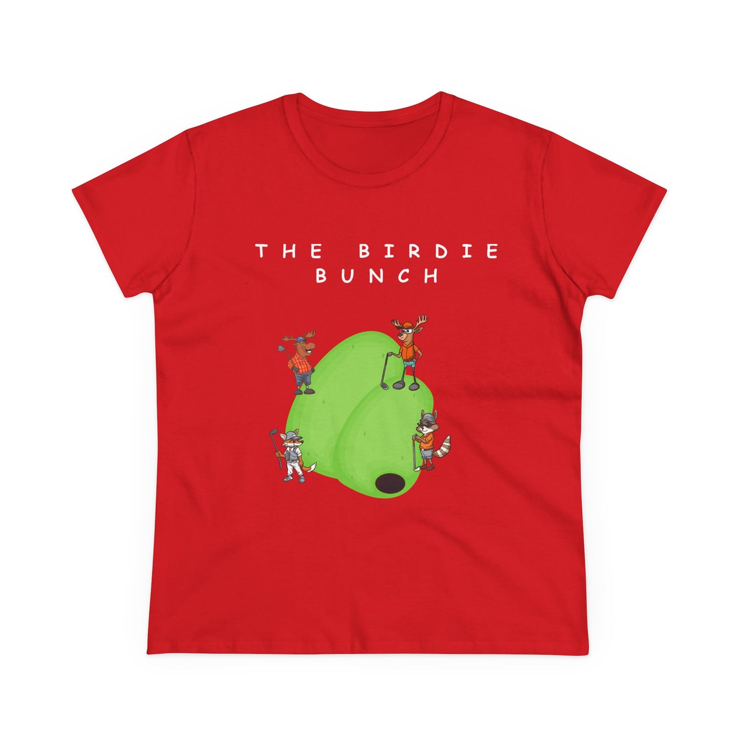 The Birdie Bunch.  Midweight Women's Cotton Tee.