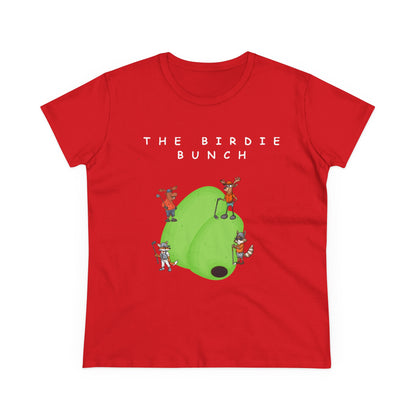 The Birdie Bunch.  Midweight Women's Cotton Tee.