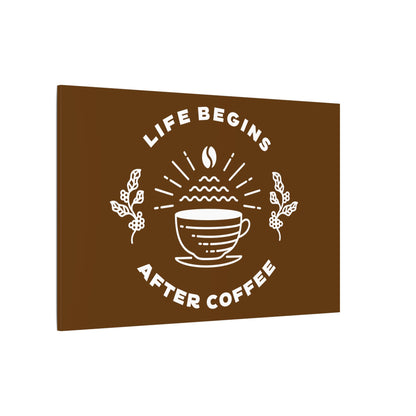 Life Begins After Coffee. Canvas Gallery Wraps