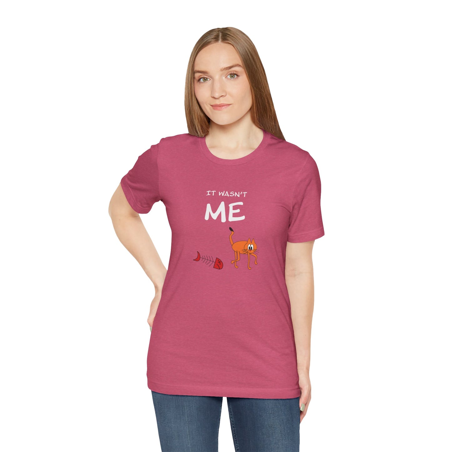 Leo The Cat Didn't Do It. Unisex Jersey Short Sleeve Tee