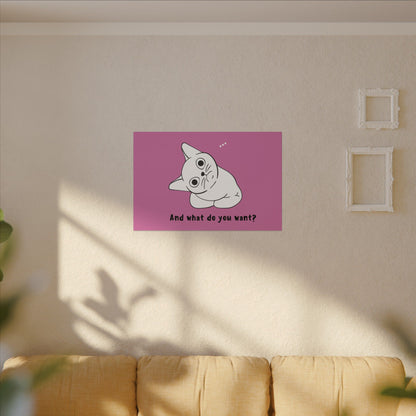Canvas Print - Cute but Vexing Cat Wondering What You Want