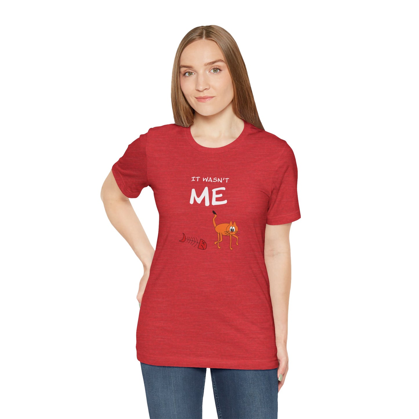 Leo The Cat Didn't Do It. Unisex Jersey Short Sleeve Tee