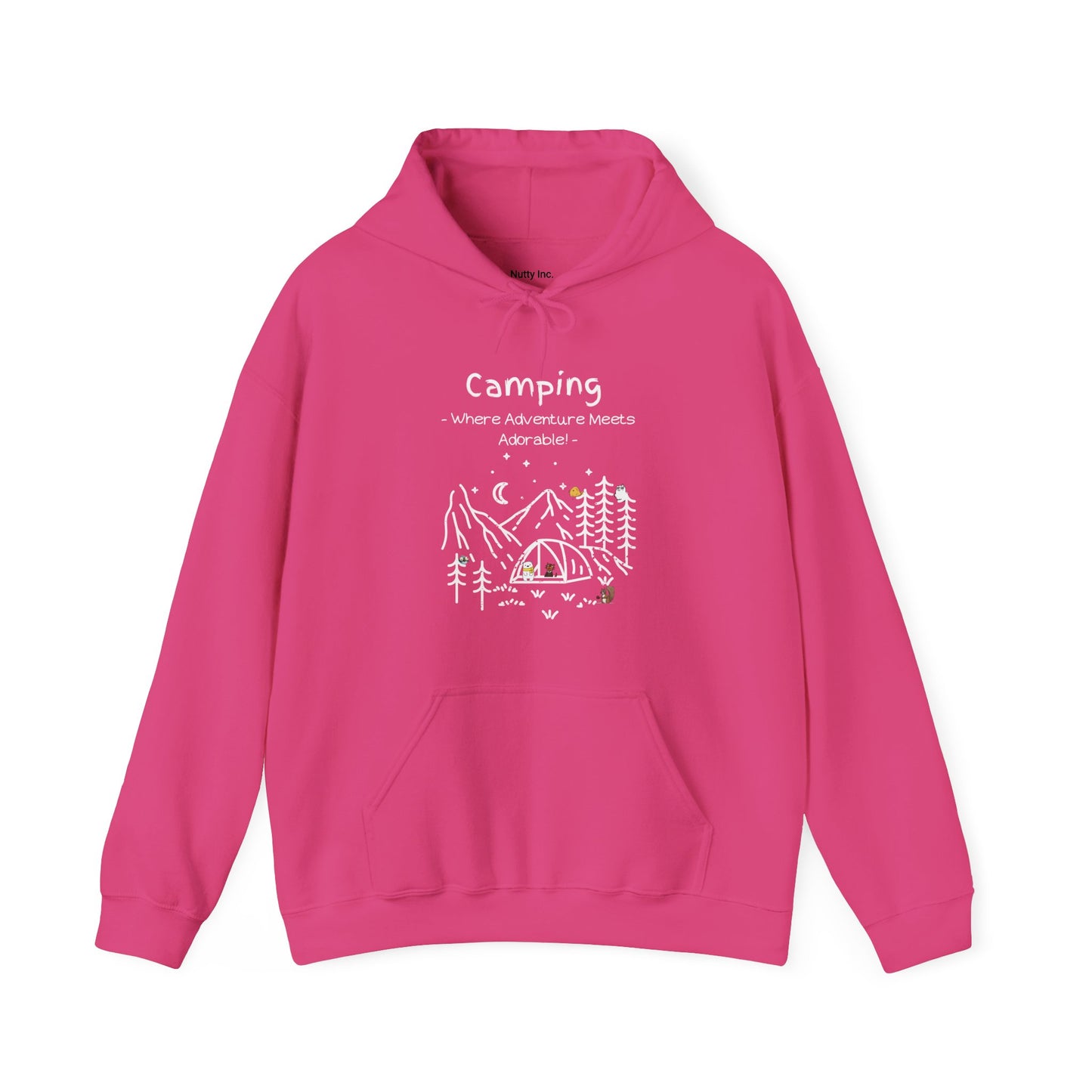 Camping. Where Adventure Meets Adorable. Unisex Hooded Sweatshirt.