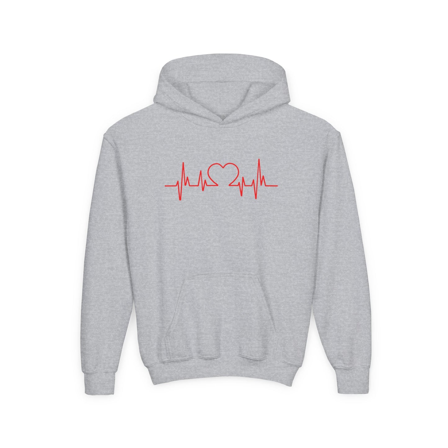 Heartbeat Love Youth Hoodie - Cozy Sweatshirt for Kids