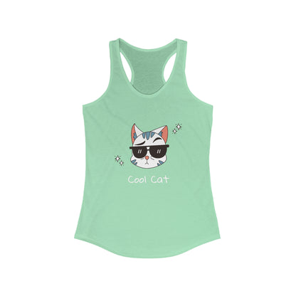 Coco The Coolest Cat I Know. Women's Ideal Racerback Tank