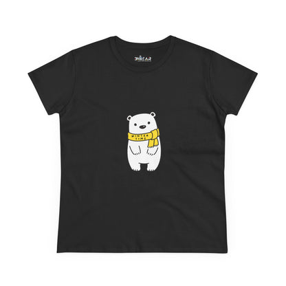 Winter Time BK Bear. .  Women's Midweight Cotton Tee