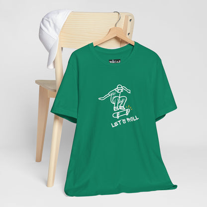 Let's Roll Skateboarder. Unisex Jersey Short Sleeve Tee