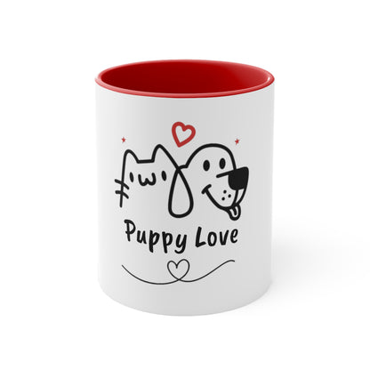 Puppy Love. Accent Coffee Mug, 11oz