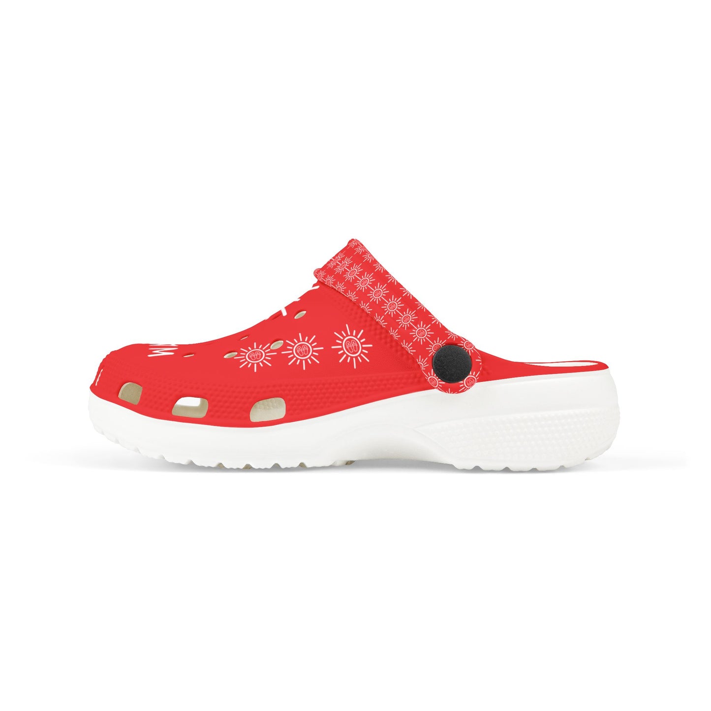 I'm Walking On Sunshine Rubber Clogs for Boys- Red