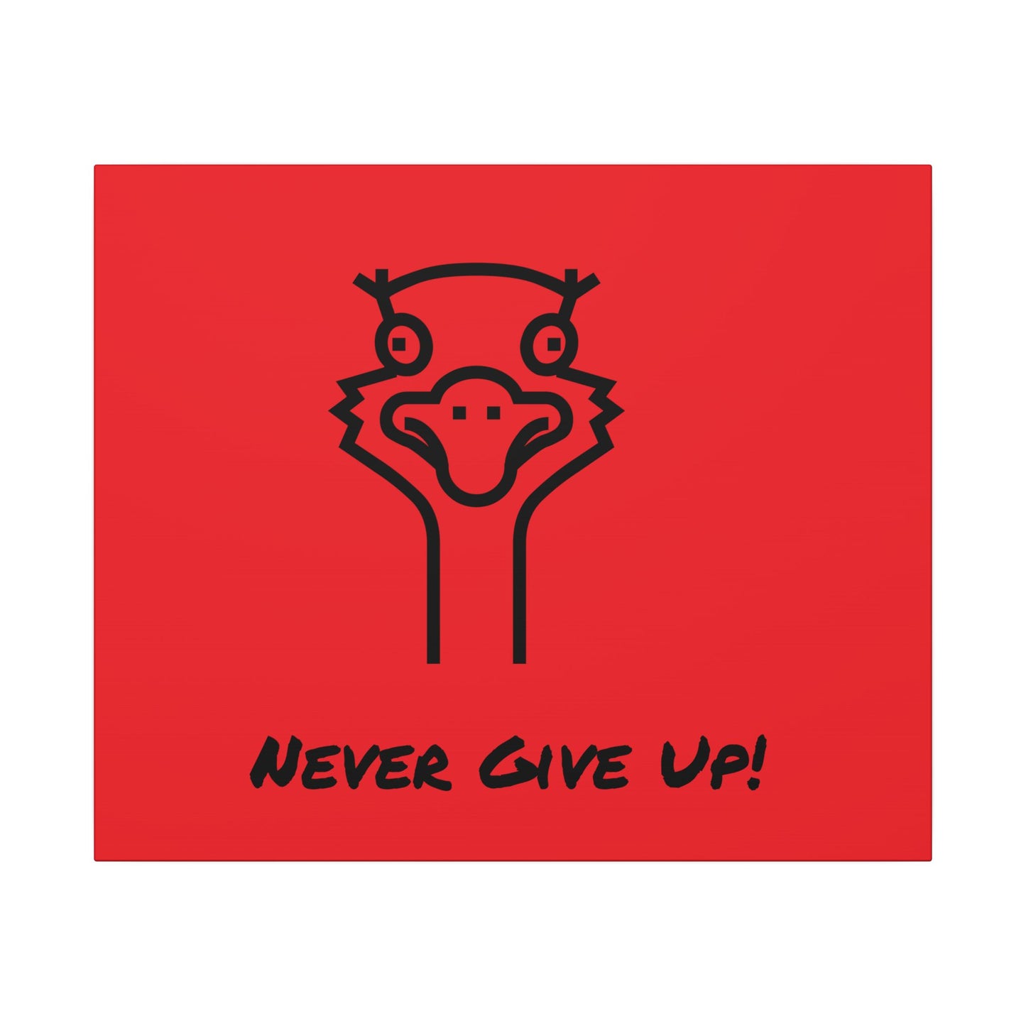 Oscar The Ostrich and JimmyV Never Gave Up. Canvas Gallery Wraps