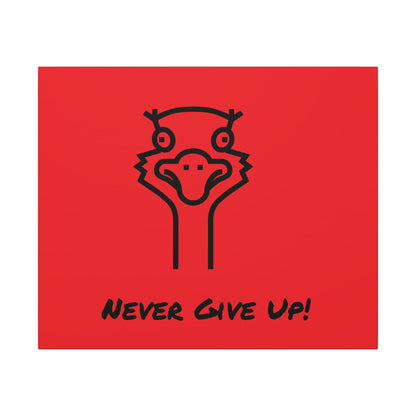 Oscar The Ostrich and JimmyV Never Gave Up. Canvas Gallery Wraps