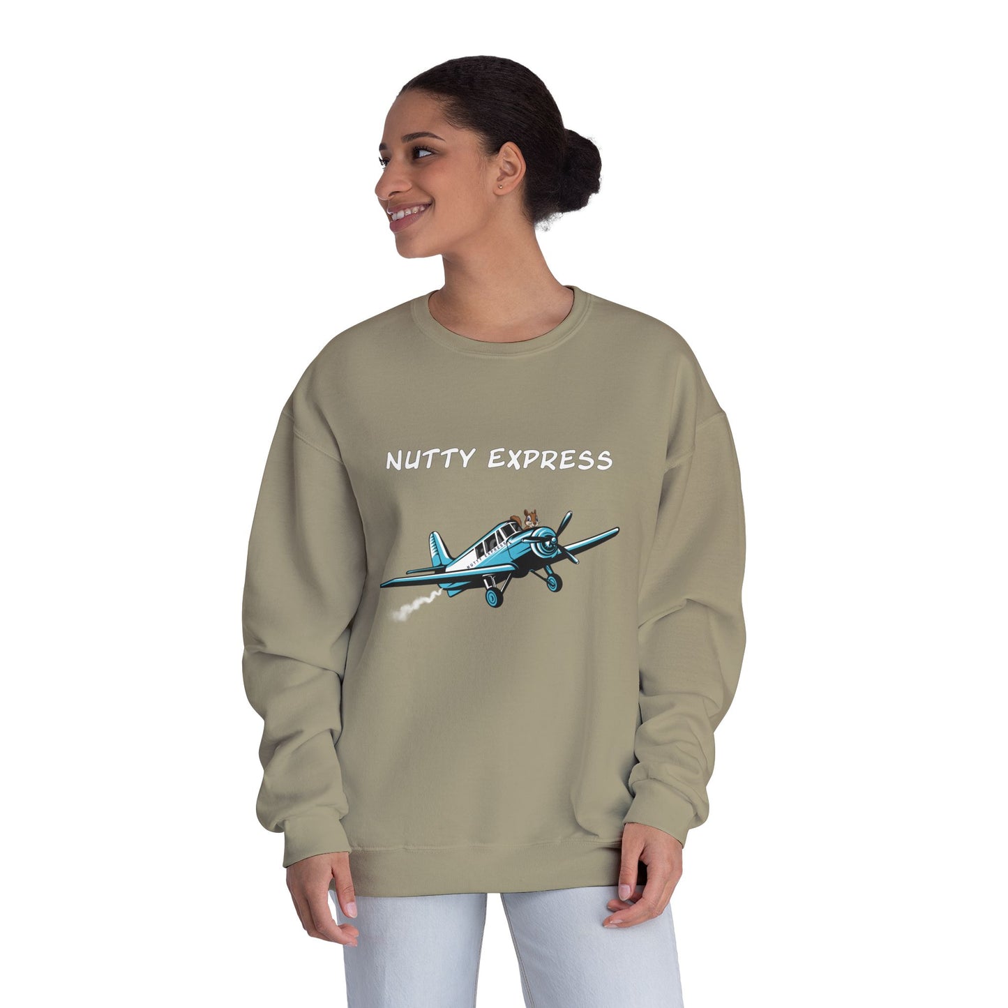 Nutty's Express Delivery. Always On-Time. Unisex NuBlend® Crewneck Sweatshirt