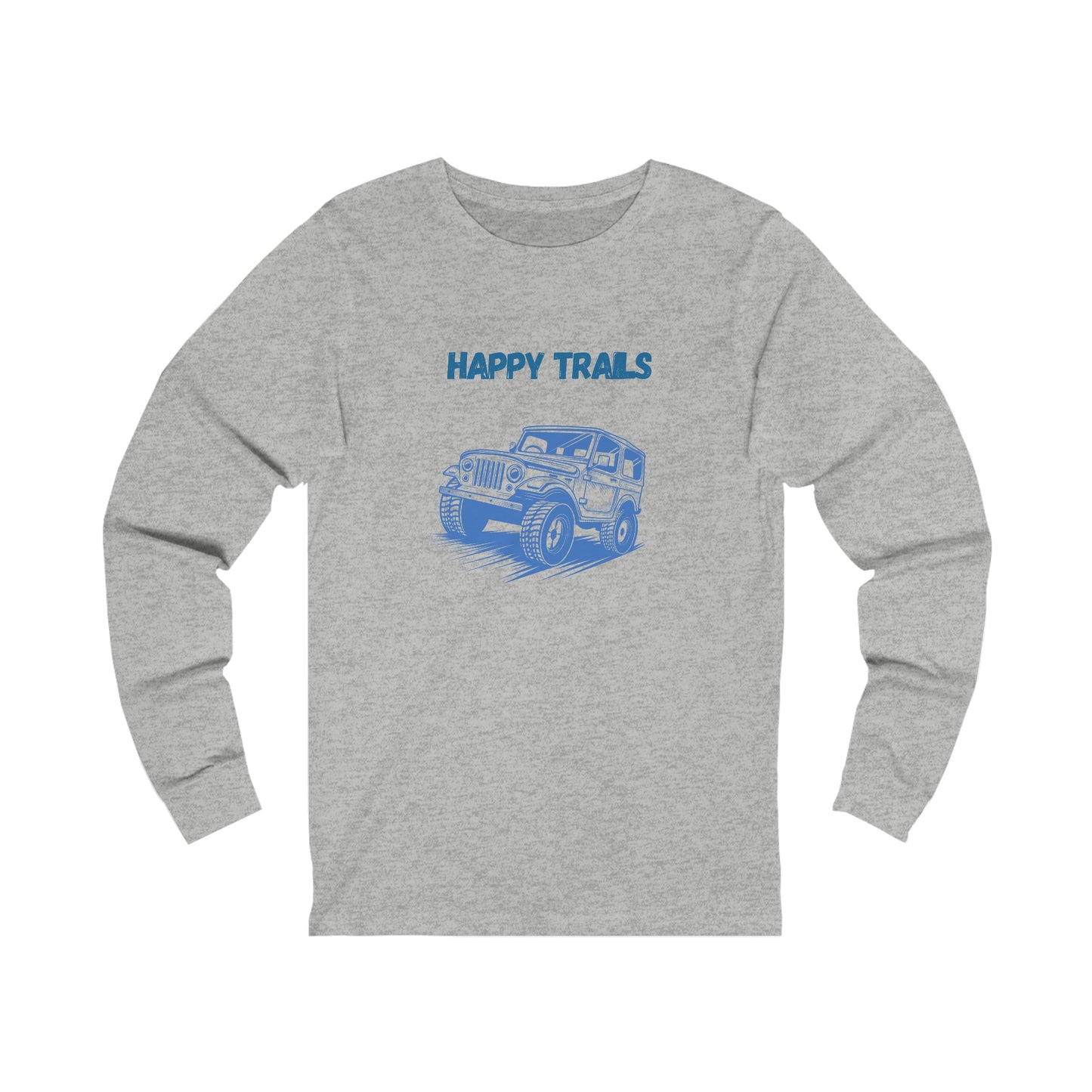 Exploring Happy Trails In a Jeep.  Unisex Jersey Long Sleeve Tee