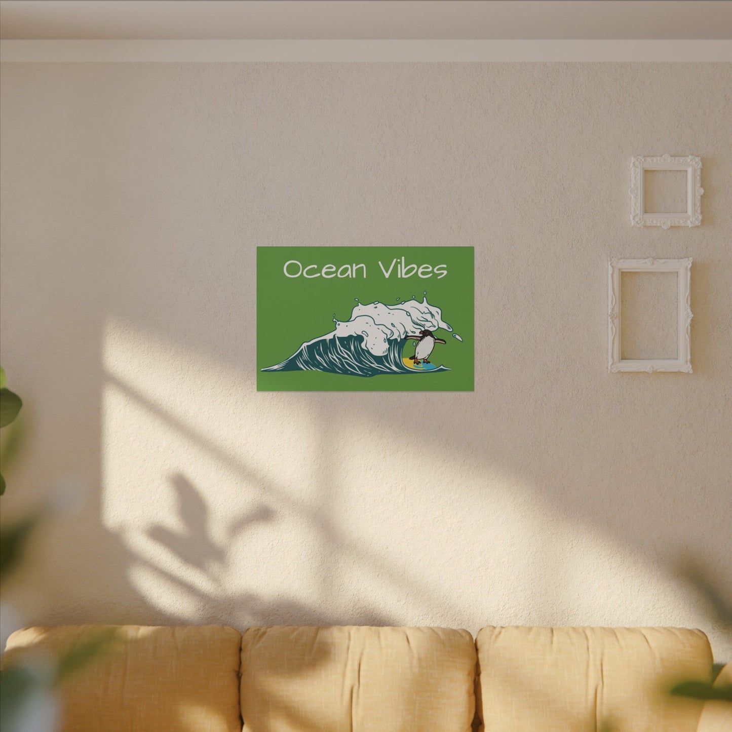 Ocean Vibes. Green Canvas Gallery Wraps