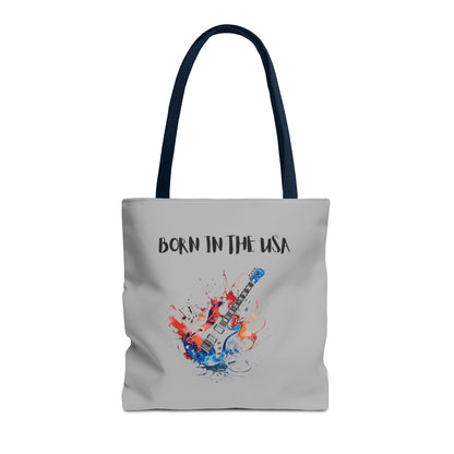 Born In The USA Guitar. Gray Tote Bag