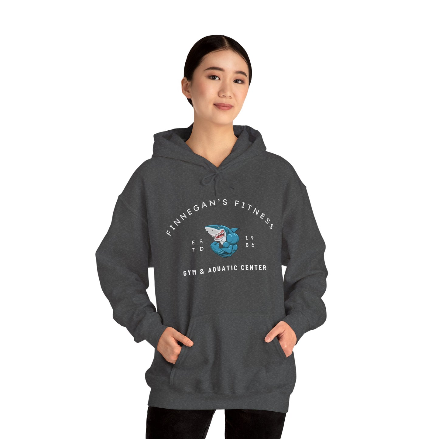 Shark Gym Hoodie – Finnegan’s Fitness & Aquatic Center Sweatshirt