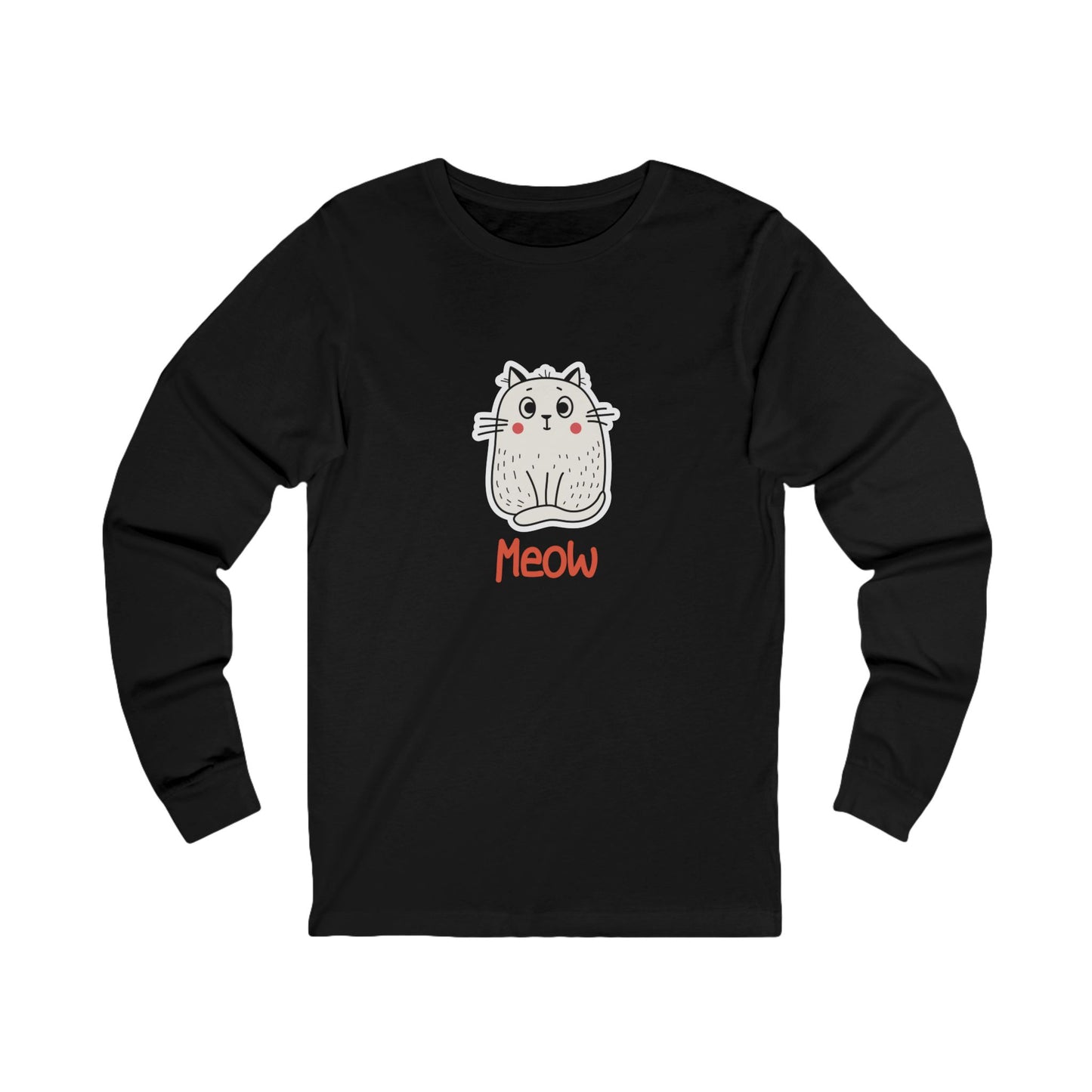 Loki The Cat. Meow.  Unisex Jersey Long Sleeve Tee.