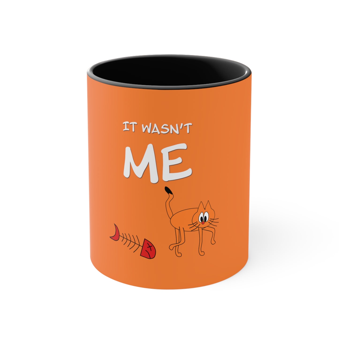 Leo The Cat Didn't Do It. Accent Coffee Mug, 11oz