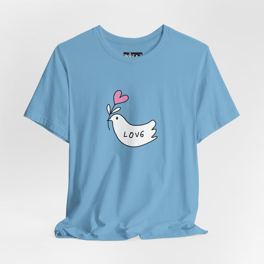 Love. Dove. Unisex Jersey Short Sleeve Tee