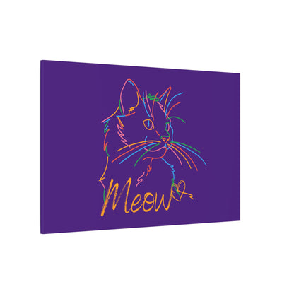 Copy of Meow. Cat with Purrty Color Outlines. Canvas Gallery Wraps