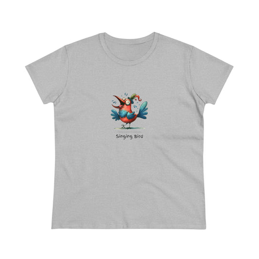 singing bird. Women's Midweight Cotton Tee