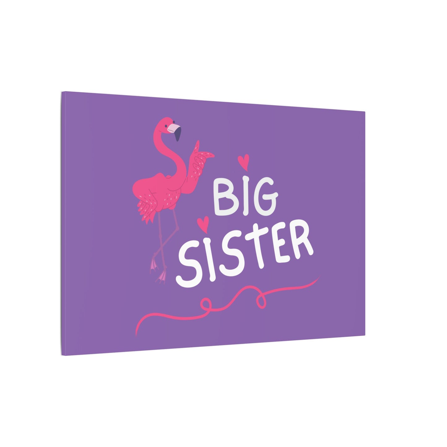 Adorable Big Sister Flamingo. Canvas Gallery Wraps