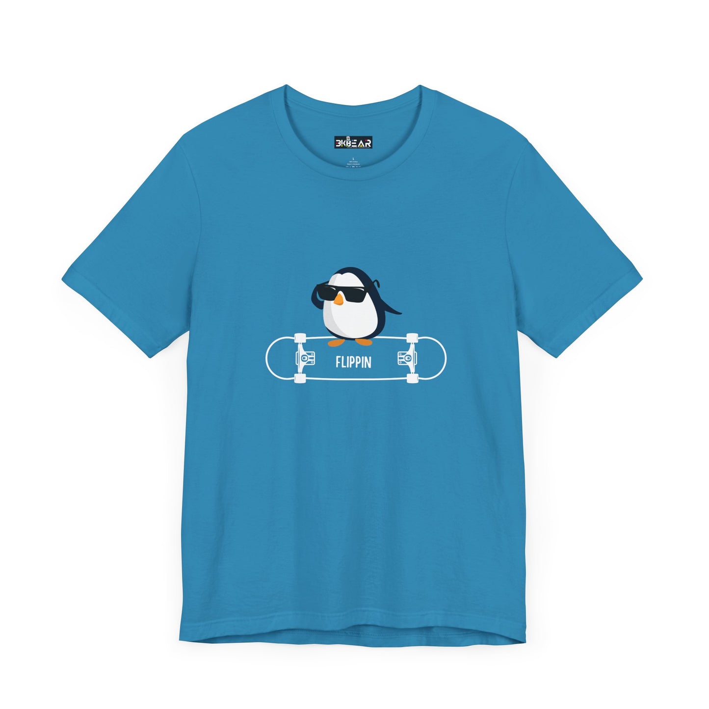 Adélie The Flippin Penguin. Unisex Jersey Short Sleeve Tee