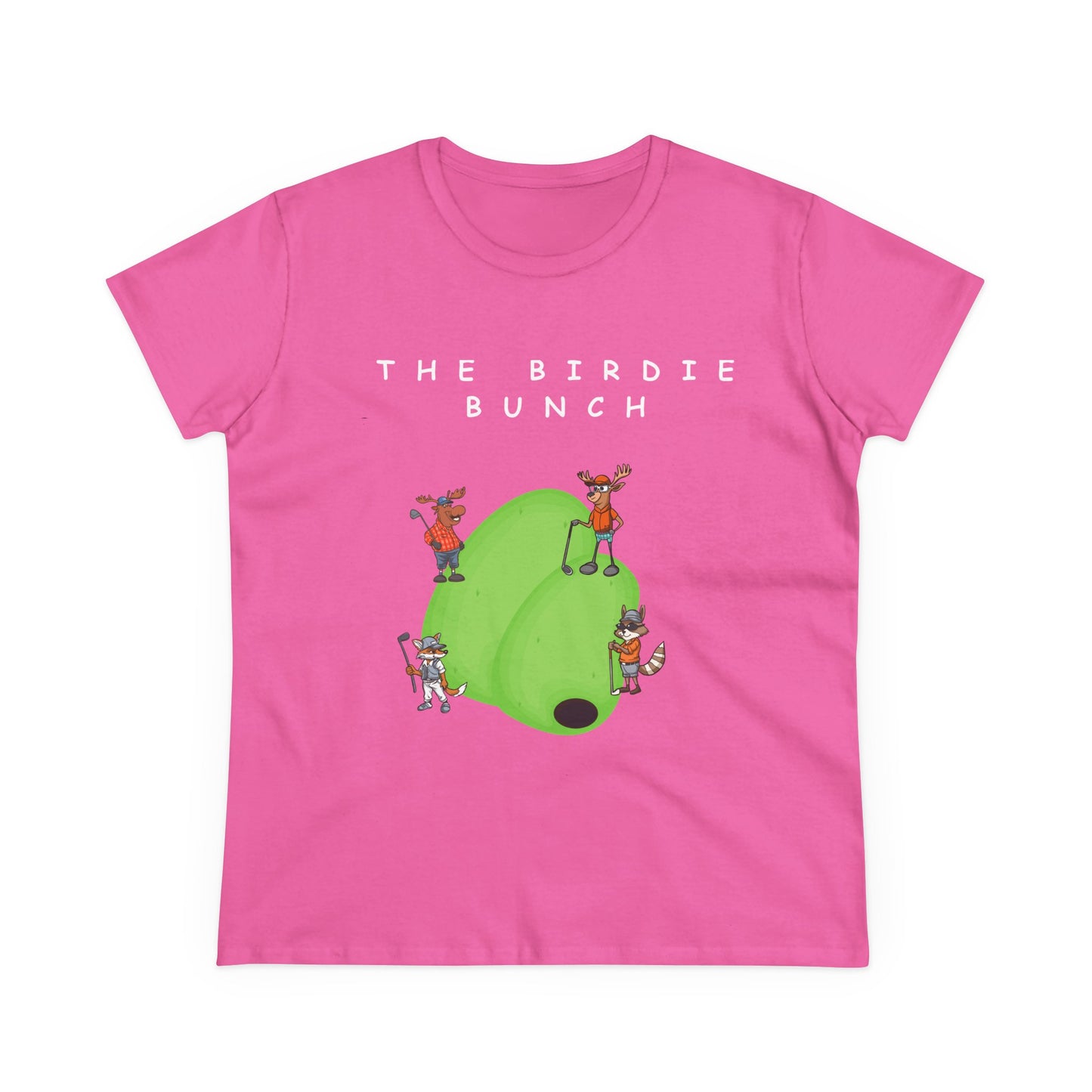 The Birdie Bunch.  Midweight Women's Cotton Tee.