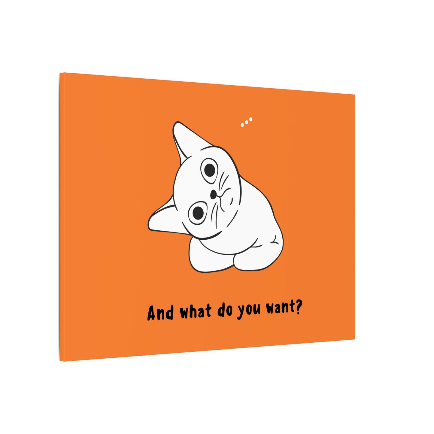 Vexing Cat Wondering What You Want. Canvas Gallery Wraps
