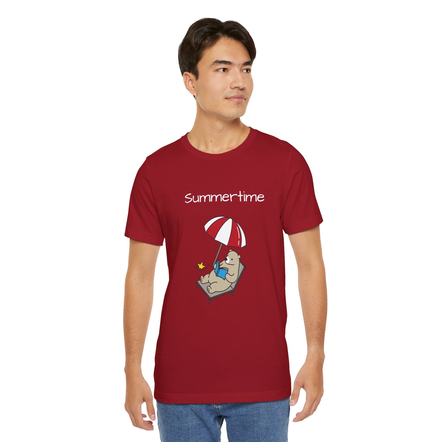 Summertime. Bear.  Unisex Jersey Short Sleeve Tee